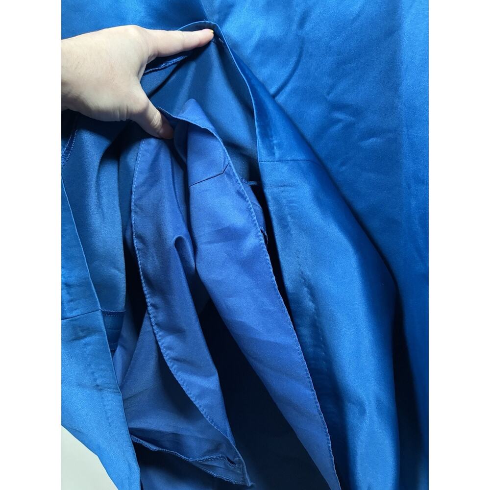 SB Boutique Bridesmaids Size 10 Blue Satin Cocktail Dress NWT Sample Unique - Picture 7 of 7